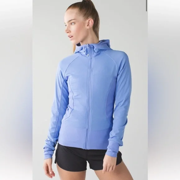 Lululemon In Flux Jacket Lullaby Blue Purple Swift Hooded Full Zip Size 6 - Picture 2 of 10